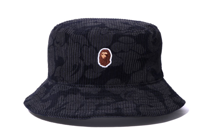 SOLID CAMO CORDUROY BUCKET HAT