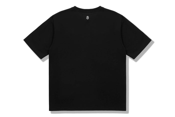 BAPE BLACK MESSAGE PRINT BLACK TEE