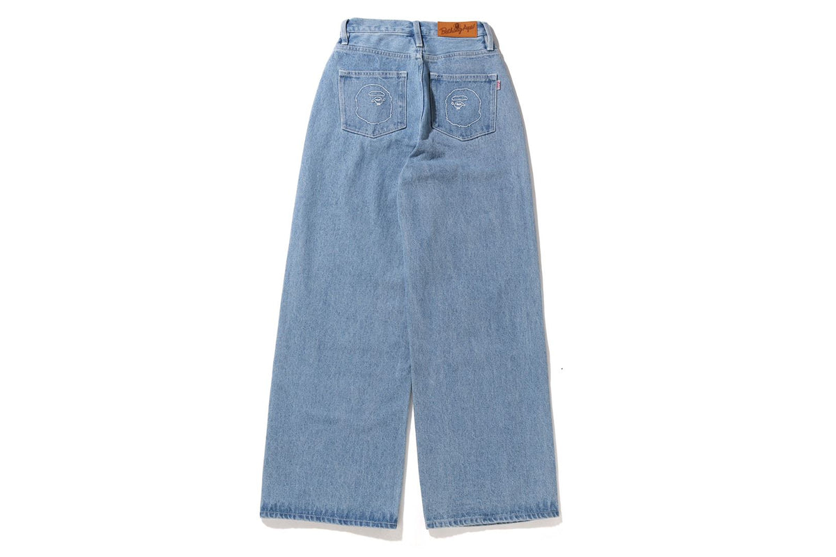 DAMAGED HIGHWAIST WIDE DENIM PANTS