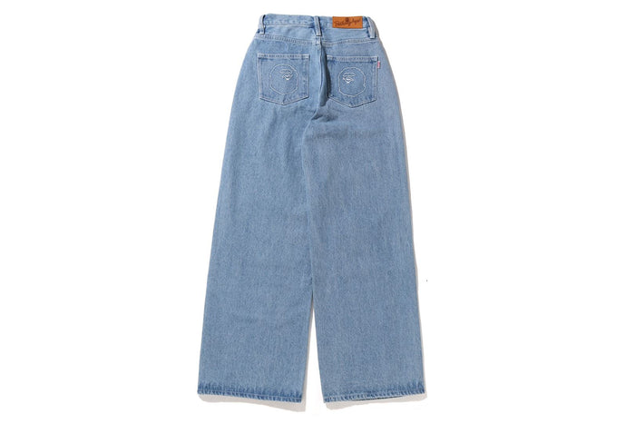 DAMAGED HIGHWAIST WIDE DENIM PANTS