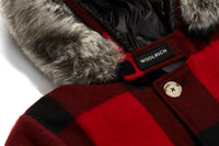 BAPE X WOOLRICH MENS WOOL CHECKED ARCTIC PARKA JACKET