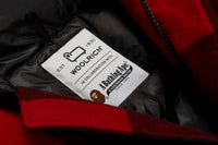 BAPE X WOOLRICH MENS WOOL CHECKED ARCTIC PARKA JACKET