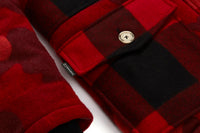 BAPE X WOOLRICH MENS WOOL CHECKED ARCTIC PARKA JACKET
