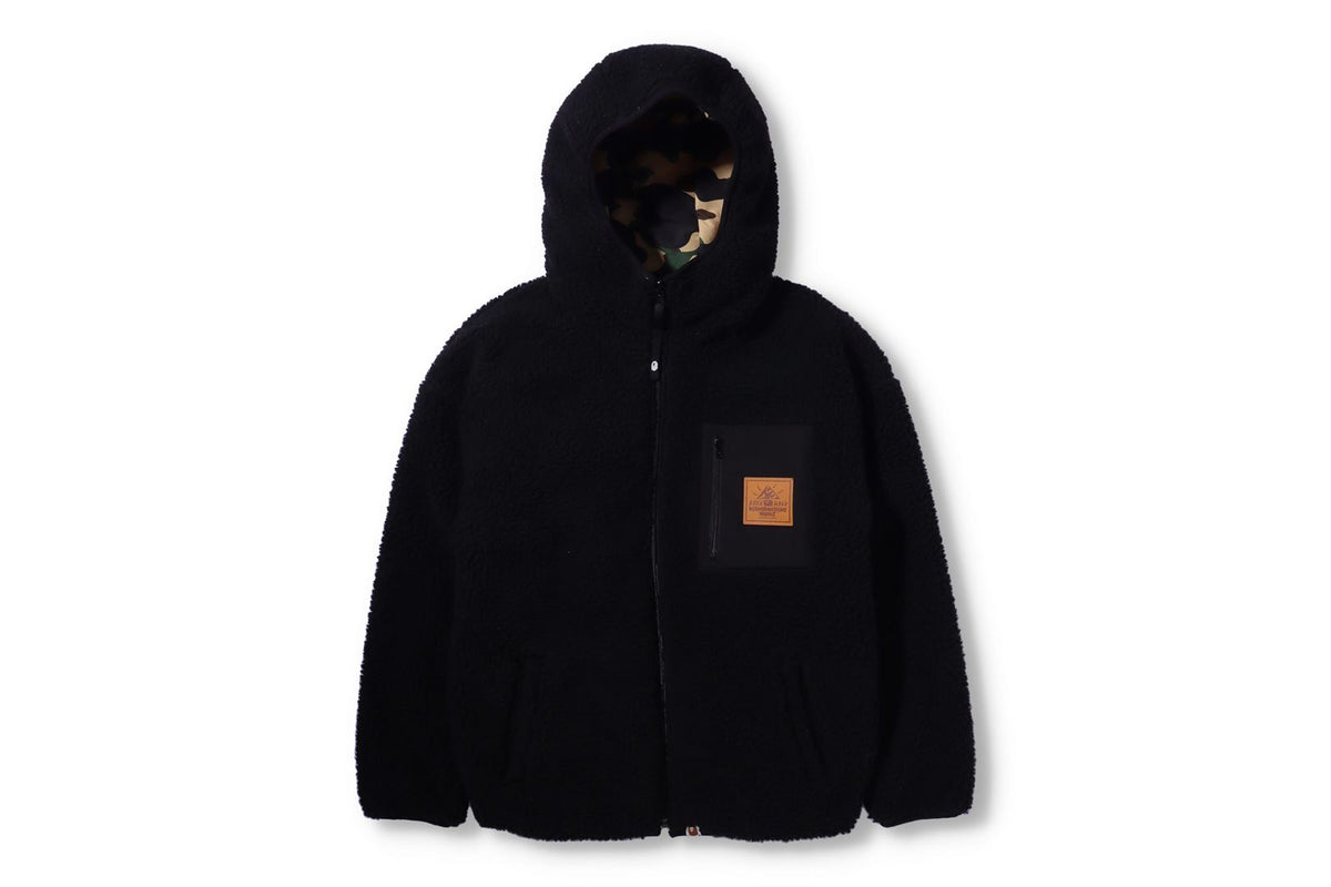 BAPE WOMENS 1ST CAMO BOA REVERSIBLE HOODIE JACKET