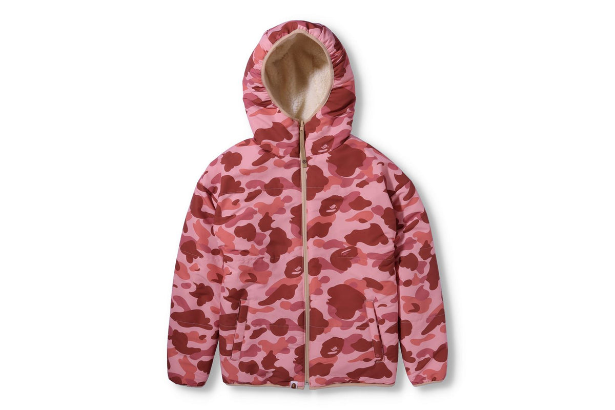BAPE WOMENS 1ST CAMO BOA REVERSIBLE HOODIE JACKET