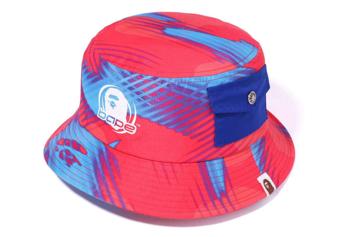 STROKE CAMO POCKET BUCKET HAT