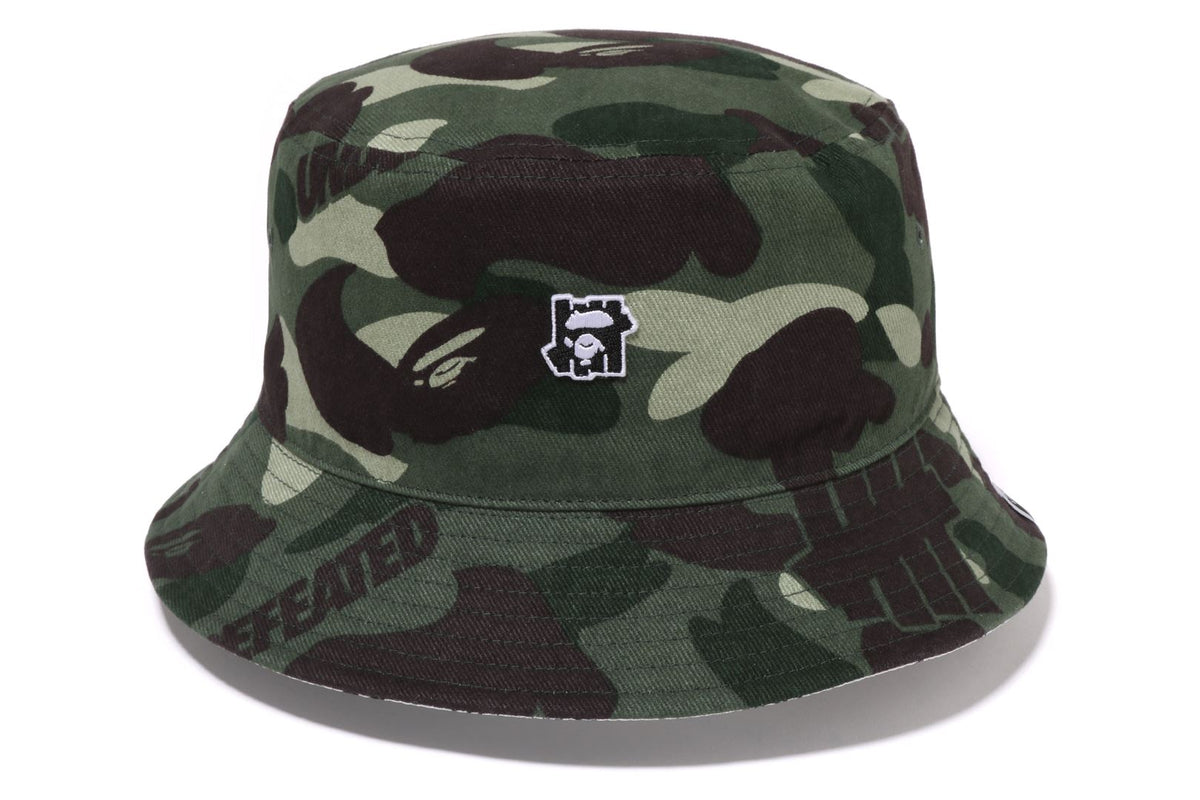 BAPEÂ® X UNDEFEATED COLOR CAMO FLANNEL BUCKET HAT