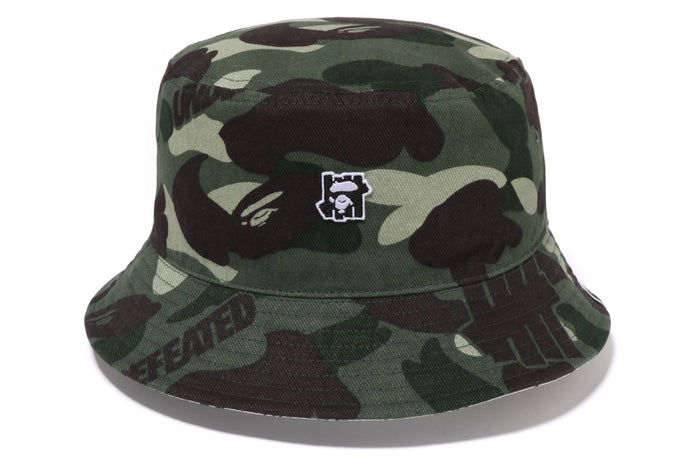 BAPEÂ® X UNDEFEATED COLOR CAMO FLANNEL BUCKET HAT
