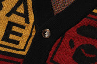 APE FACE CROPPED KNIT CARDIGAN