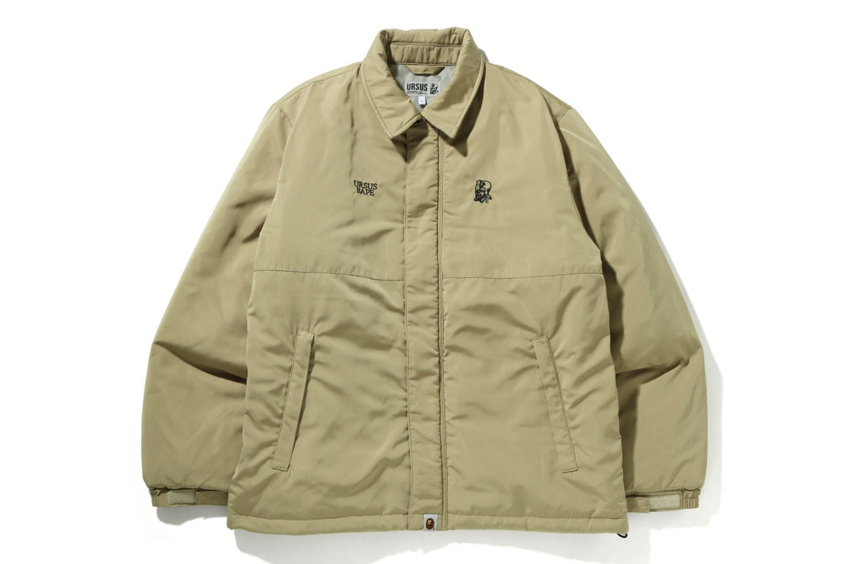 BAPE MENS EMBROIDERED LOGO URSUS PUFFER BLOUSON