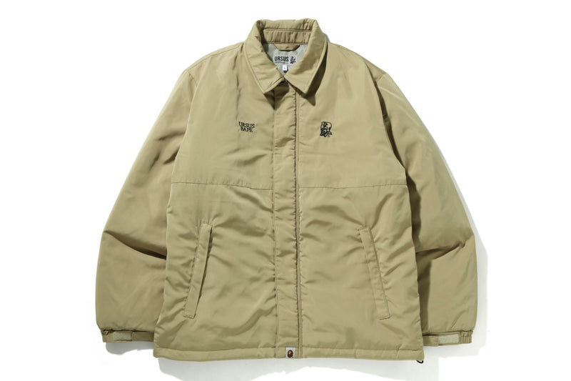 BAPE MENS EMBROIDERED LOGO URSUS PUFFER BLOUSON