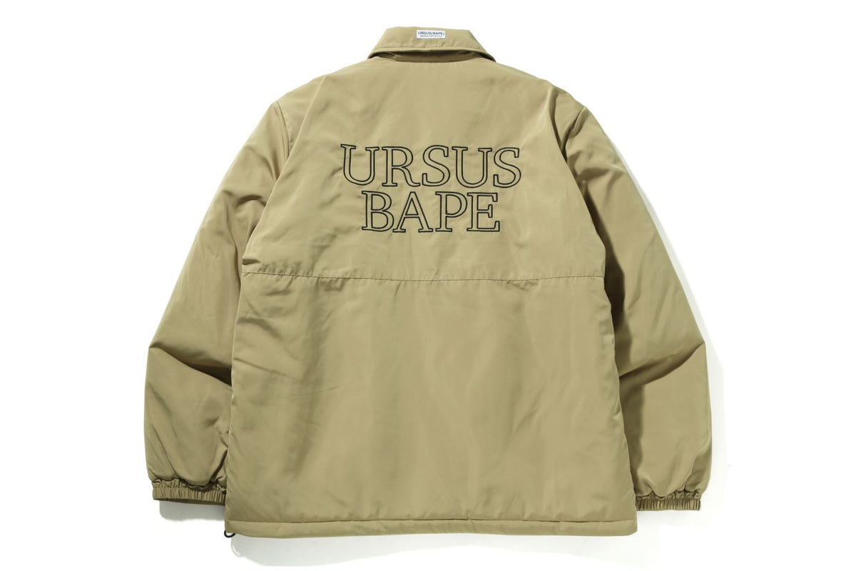 BAPE MENS EMBROIDERED LOGO URSUS PUFFER BLOUSON