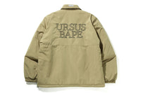 BAPE MENS EMBROIDERED LOGO URSUS PUFFER BLOUSON