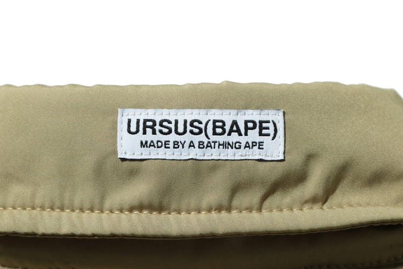BAPE MENS EMBROIDERED LOGO URSUS PUFFER BLOUSON