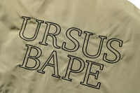 BAPE MENS EMBROIDERED LOGO URSUS PUFFER BLOUSON