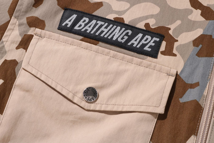 SAND CAMO MULTI POCKET HOODIE JACKET