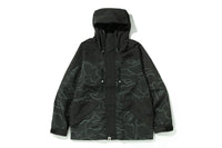 BAPE MENS CAMO PRINT TEXT CODE HOODIE JACKET