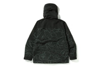 BAPE MENS CAMO PRINT TEXT CODE HOODIE JACKET
