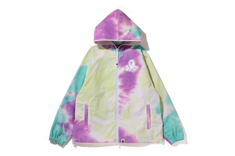 BAPE WOMENS TIE DYE OVERSIZED FULL ZIP HOODIE JACKET