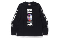 BAPE STOREÂ® LONDON BAPE CHECK LOGO L/S TEE