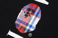 BAPE STOREÂ® LONDON BAPE CHECK LOGO L/S TEE