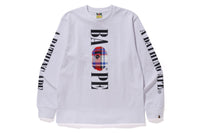 BAPE STOREÂ® LONDON BAPE CHECK LOGO L/S TEE