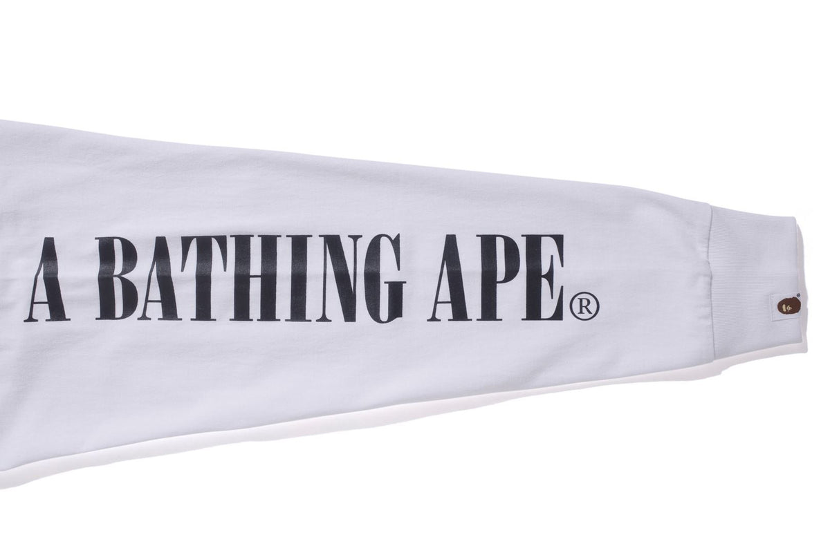 BAPE STOREÂ® LONDON BAPE CHECK LOGO L/S TEE