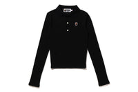 APE HEAD ONE POINT RIB L/S POLO