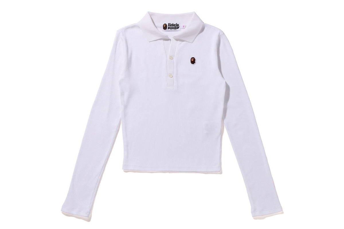 APE HEAD ONE POINT RIB L/S POLO