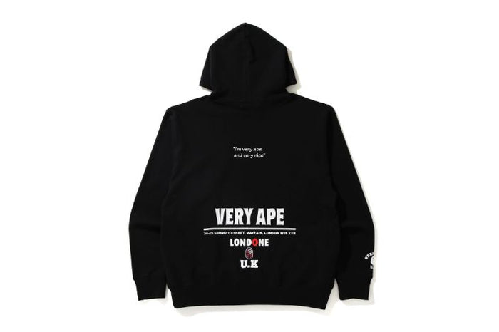 BAPE STORE LONDON VERY APE RELAX PULLOVER HOODIE