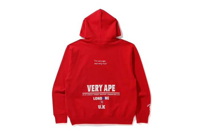 BAPE STORE LONDON VERY APE RELAX PULLOVER HOODIE