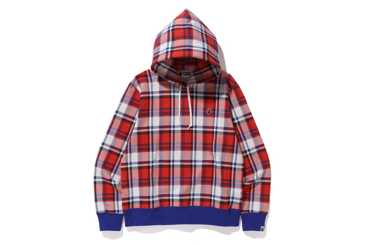 BAPE STORE® LONDON BAPE CHECK WIDE PULLOVER HOODIE