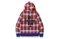 BAPE STORE® LONDON BAPE CHECK WIDE PULLOVER HOODIE