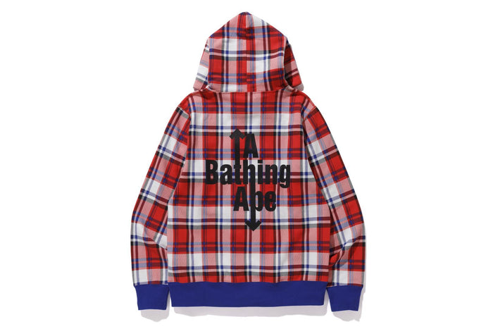 BAPE STORE® LONDON BAPE CHECK WIDE PULLOVER HOODIE