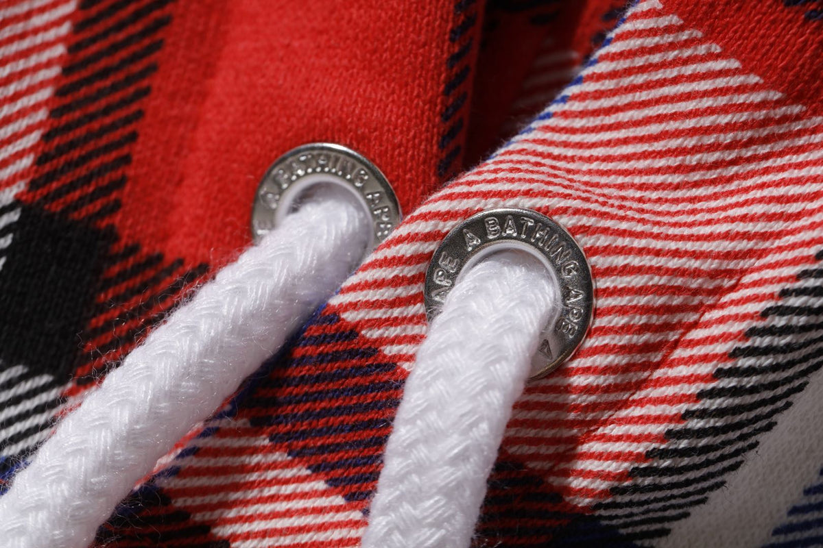 BAPE STORE® LONDON BAPE CHECK WIDE PULLOVER HOODIE