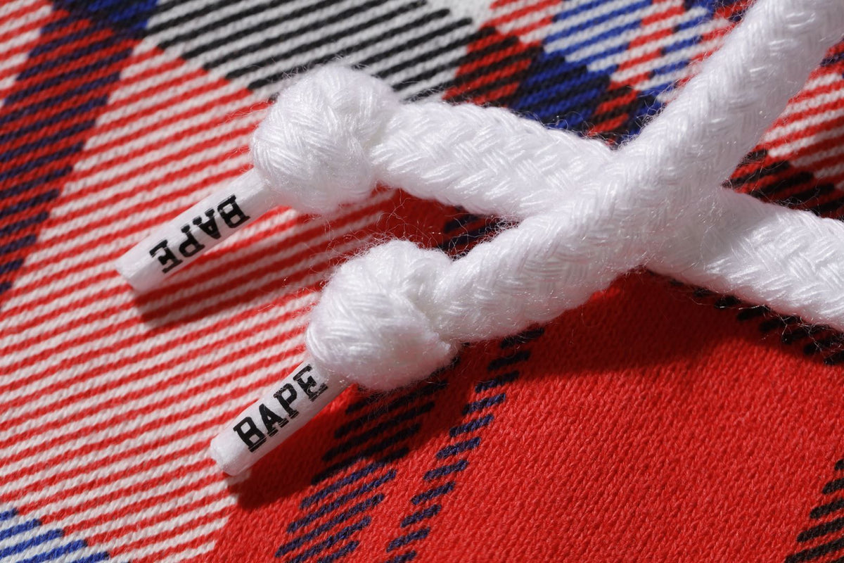BAPE STORE® LONDON BAPE CHECK WIDE PULLOVER HOODIE