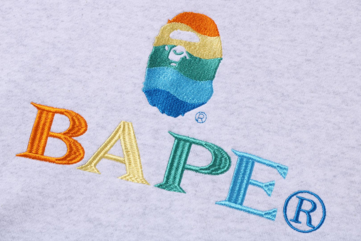 BAPE EMBROIDERY LOOSE FIT PULLOVER HOODIE