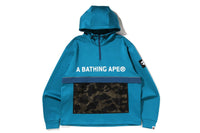 1ST CAMO POCKET RELAXED FIT DOUBLE KNIT HALF ZIP HOODIE