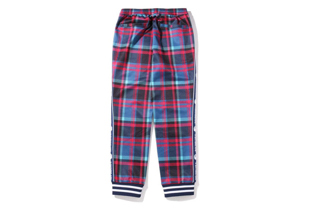 BAPE CHECK JERSEY PANTS
