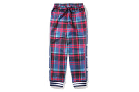 BAPE CHECK JERSEY PANTS