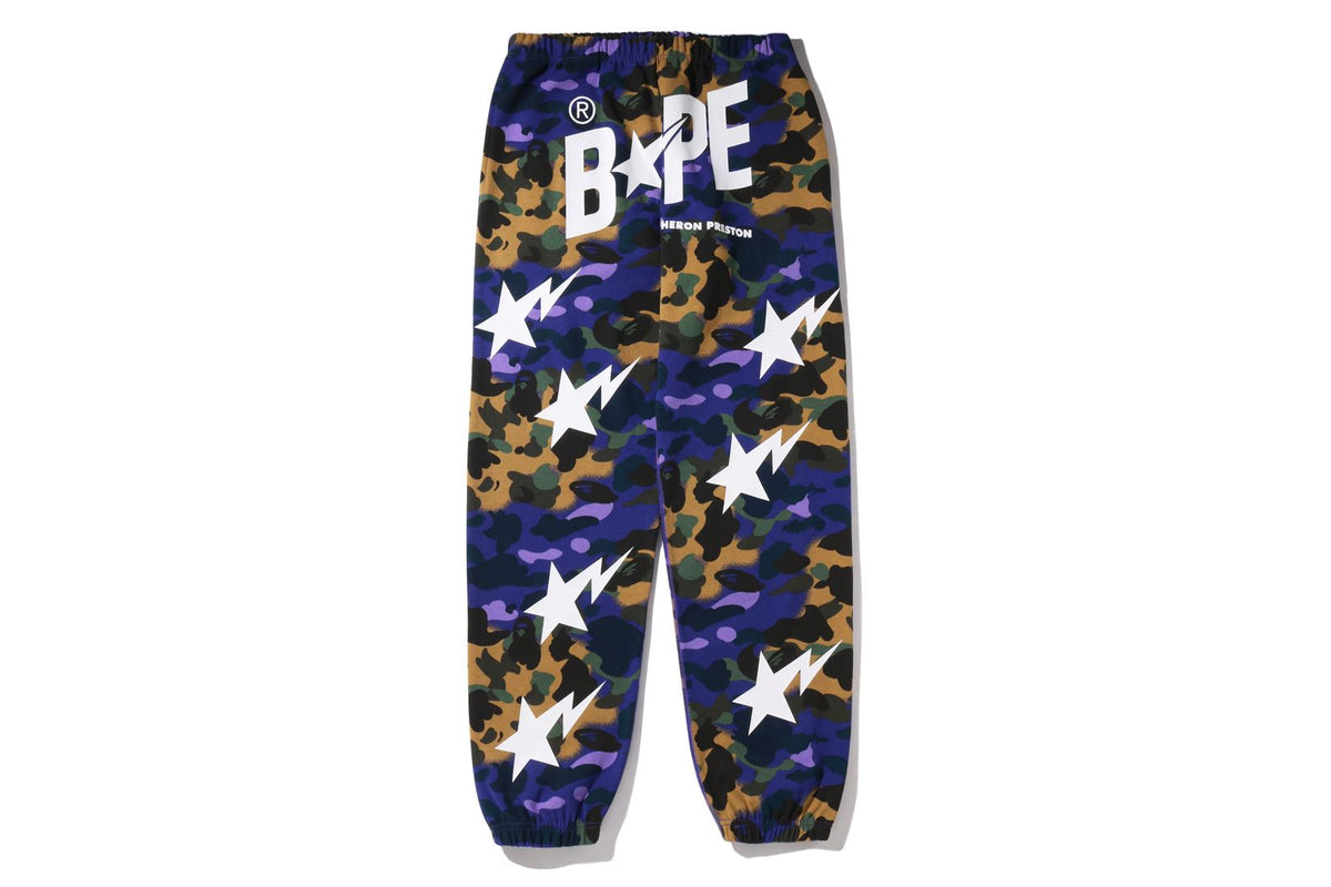 BAPEÂ® X HERON PRESTON MIX 1ST CAMO SWEAT PANTS