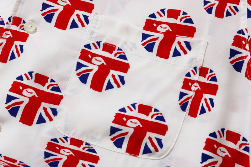 BAPE STORE LONDON UNION JACK OPEN COLLAR S/S SHIRT