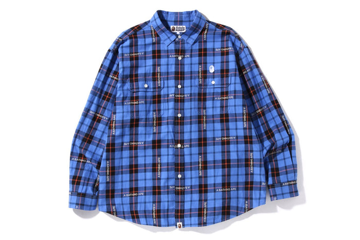 BAPE LOGO CHECK LOOSE FIT SHIRT