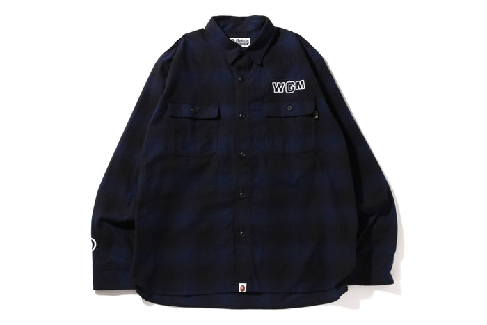 CHECK SHARK RELAXED FIT FLANNEL SHIRT