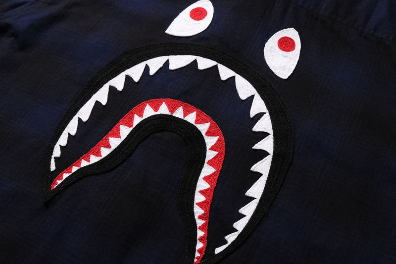 CHECK SHARK RELAXED FIT FLANNEL SHIRT