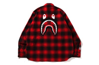 CHECK SHARK RELAXED FIT FLANNEL SHIRT