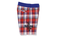BAPE STORE LONDON BAPE CHECK SWEAT SHORT