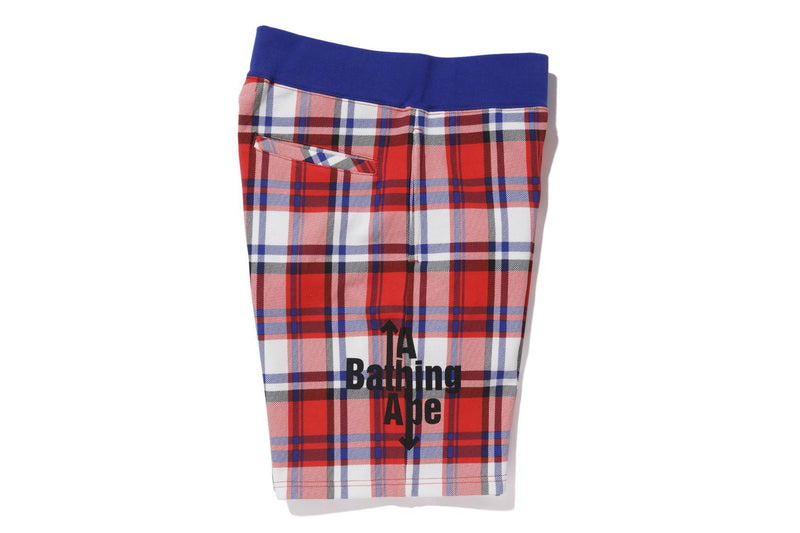 BAPE STORE LONDON BAPE CHECK SWEAT SHORT