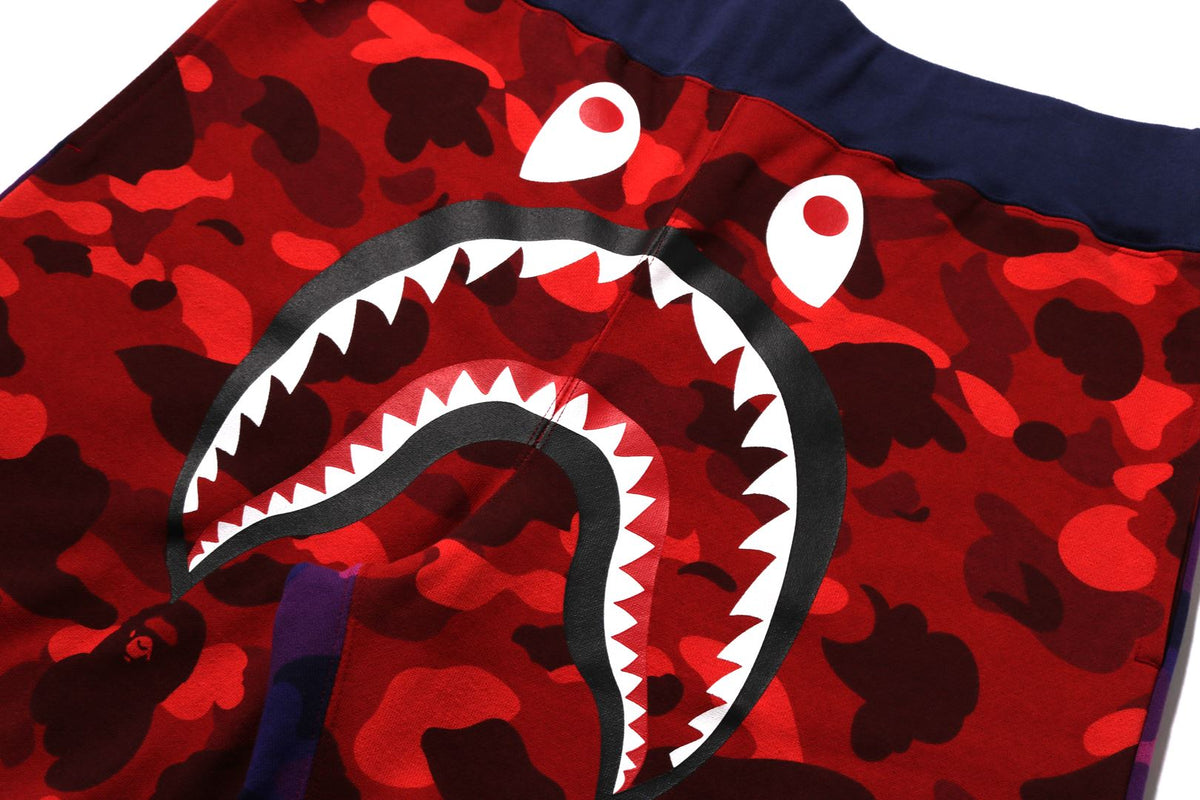 CRAZY CAMO SHARK SWEAT SHORTS