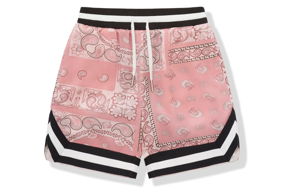 BAPE BLACK PRINTED SILK SHORTS